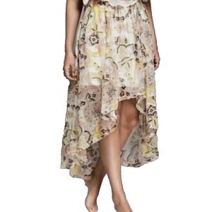 FREE PEOPLE  Women's Maxi Asymmetrical Multicolored Skirt Size Small